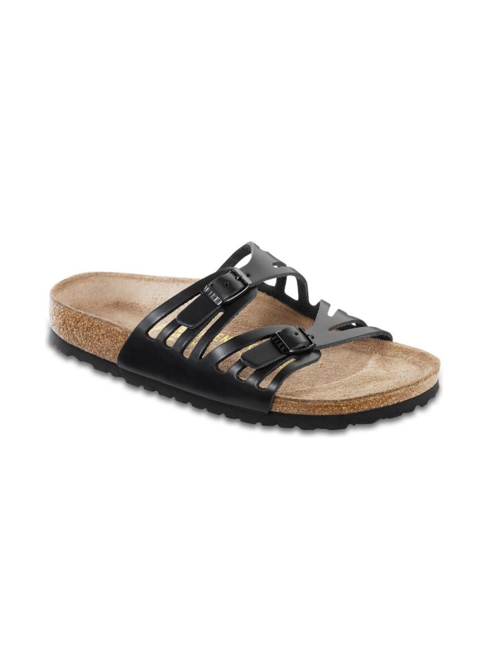 Birkenstock Granada Black Patent Leather Slide Sandals Size EU 41